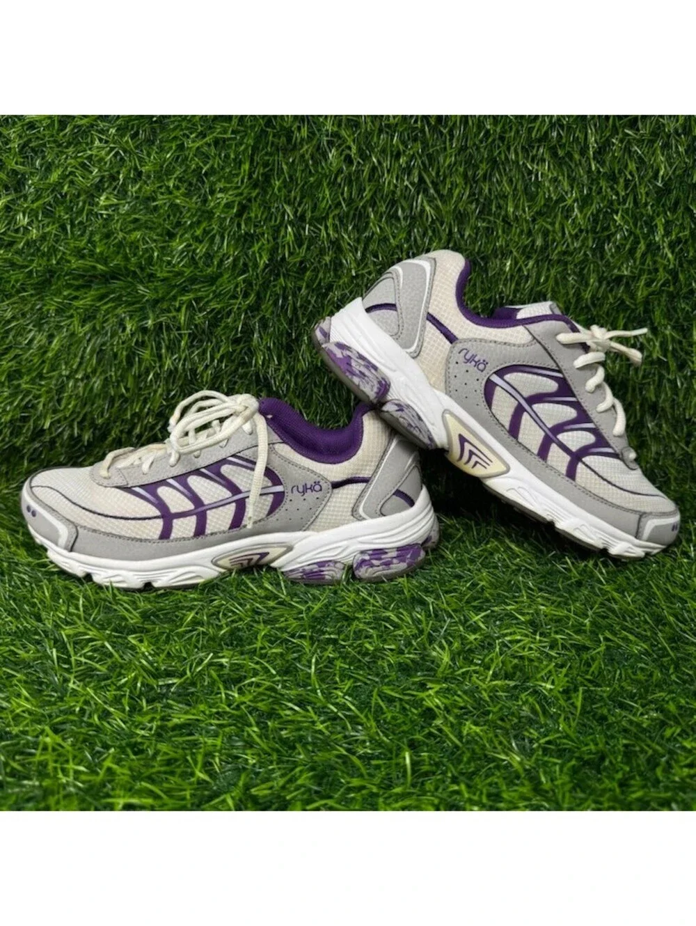 Ryka Ultimate 2 Womens Size 8M Running Shoes Gray Purple Sneakers 2249